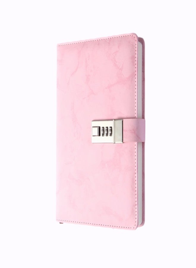 IFINTECHNO Diary Gift Set, Marble PU Leather 300 Pages Journals for Writing, Drawing Notebook with Lock Includes Combination Lock, Double Layer Pencil Pouch, Bracelet, Diamond Pen - Image 1